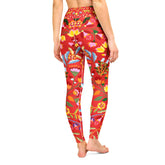 High Waist Yoga Leggings in Holiday